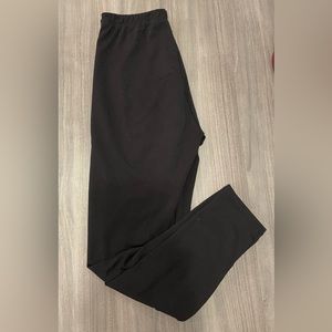 Womens Juniors Medium fleece lined leggings black stretchy